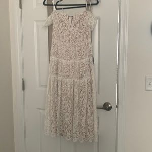 Lulus off the shoulder white dress
